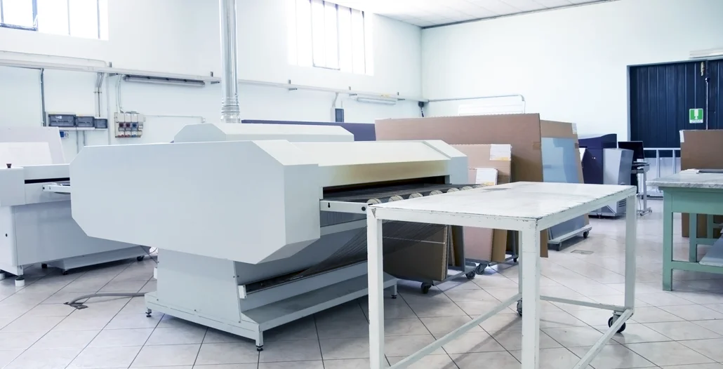 Máquina CTP em ambiente industrial de gráfica